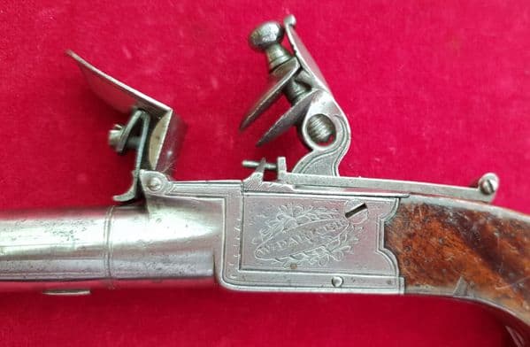 A good quality English Flintlock Box-lock pistol made by PARKER HOLBORN LONDON. C. 1800. Ref 2448